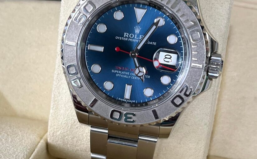 Rolex yatchmaster 6 số 116622 – Trắng Inox – Mặt xanh – size 40